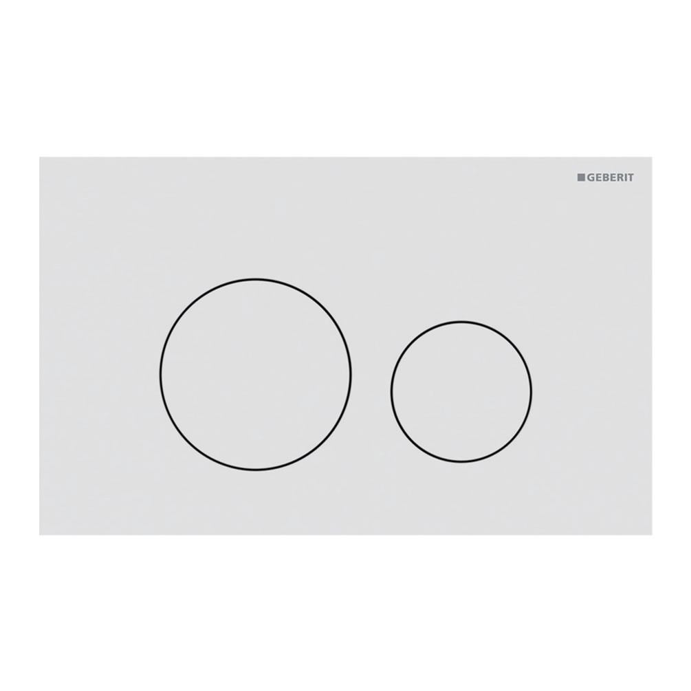 Cutout image of Geberit Sigma40 Round White Dual Flush Plate